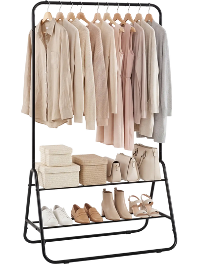 Costway Heavy Duty Clothes Rack Wardrobe Hanging Rod Storage Shelves 38703197 New