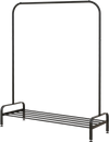 Heavy Duty Clothes Stand Rack with Top Rod and Lower Storage Shelf