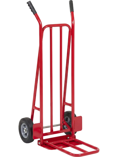 Costway Heavy Duty Hand Truck Dolly Dual Foldable Nose Plates 90380802 New