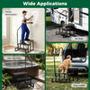 Heavy duty hot tub stair with wide anti-slip platform and customizable handrail for RV and mobile home use.