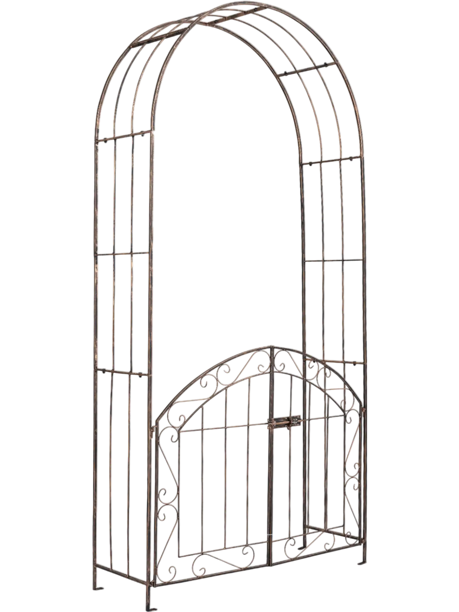 Costway Heavy-Duty Metal Garden Arch Arbor Gate Safety Latch 80994719 New
