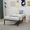 14-inch heavy-duty metal platform bed frame with a simple design, suitable for various mattress types and home decor.