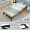 14-inch heavy-duty metal platform bed frame with sturdy iron construction, no box spring needed, ideal for various.