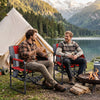 Heavy Duty Outdoor Camping Chair with Cup Holder and Bottle Opener-Red - Gallery View 1 of 9