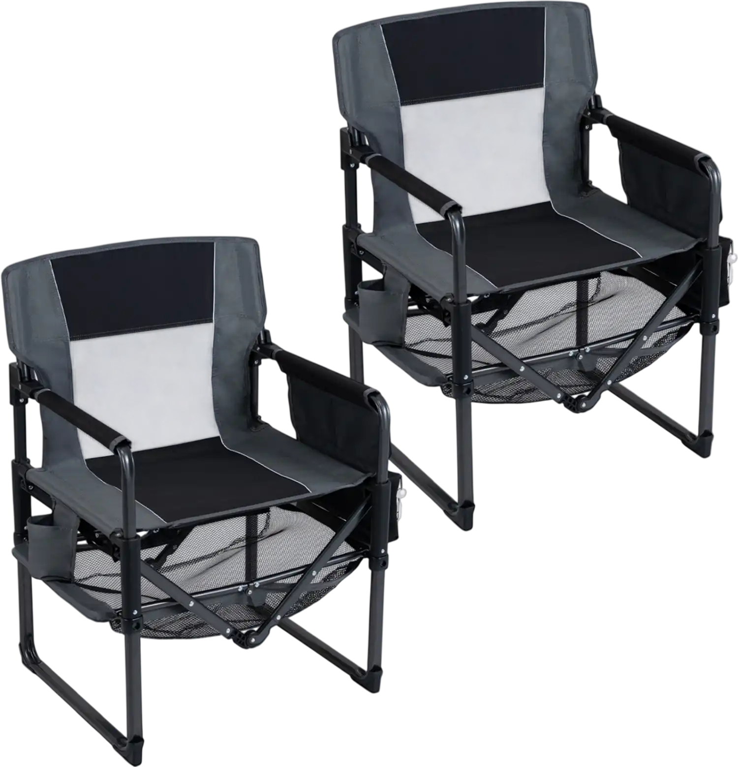 Costway Set of 2 Heavy Duty Outdoor Camping Chairs Cup Holder 45333346 New