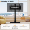 Height adjustable floor TV stand for 32-70 inch TVs with AV shelf, VESA compatible, ideal for living room or office use.