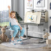 Height Adjustable Kids Study Desk with Tilt Desktop for 3-12 Years Old-Gray - Gallery View 1 of 10