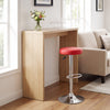 Height-adjustable Bar Stool with 360° Swivel for Kitchen & Dining-Red - Gallery View 1 of 10