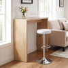 Height-adjustable Bar Stool with 360° Swivel for Kitchen & Dining-White - Gallery View 1 of 10