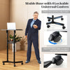 Mobile lectern podium with adjustable height, tilting top, and 4 lockable casters for versatile use in classrooms or.