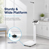 Digital height and weight scale with adjustable feet, sturdy platform, and LED display for accurate measurements up to 400 lbs.