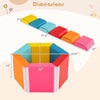 Hexagon kids ball pit foam climbing mat with detachable PU covers, multicolor, ideal for playrooms and exercise.