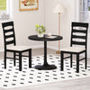 High back dining chairs set of 2 in black with padded seats, designed for comfort and durability in dining spaces.