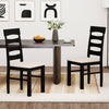 High back dining room chairs set of 2 in black with padded seats, designed for comfort and durability.