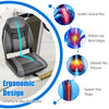 High back folding boat seat in black and grey with ergonomic design, soft cushion, and sturdy aluminum hinges for.