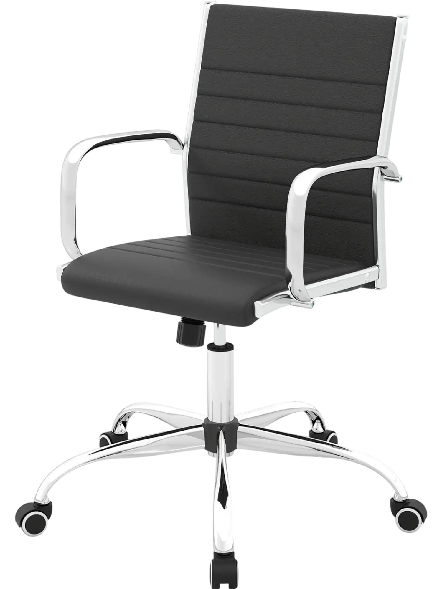 Costway High Back Ribbed Office Chair with Armrests 87036154 New