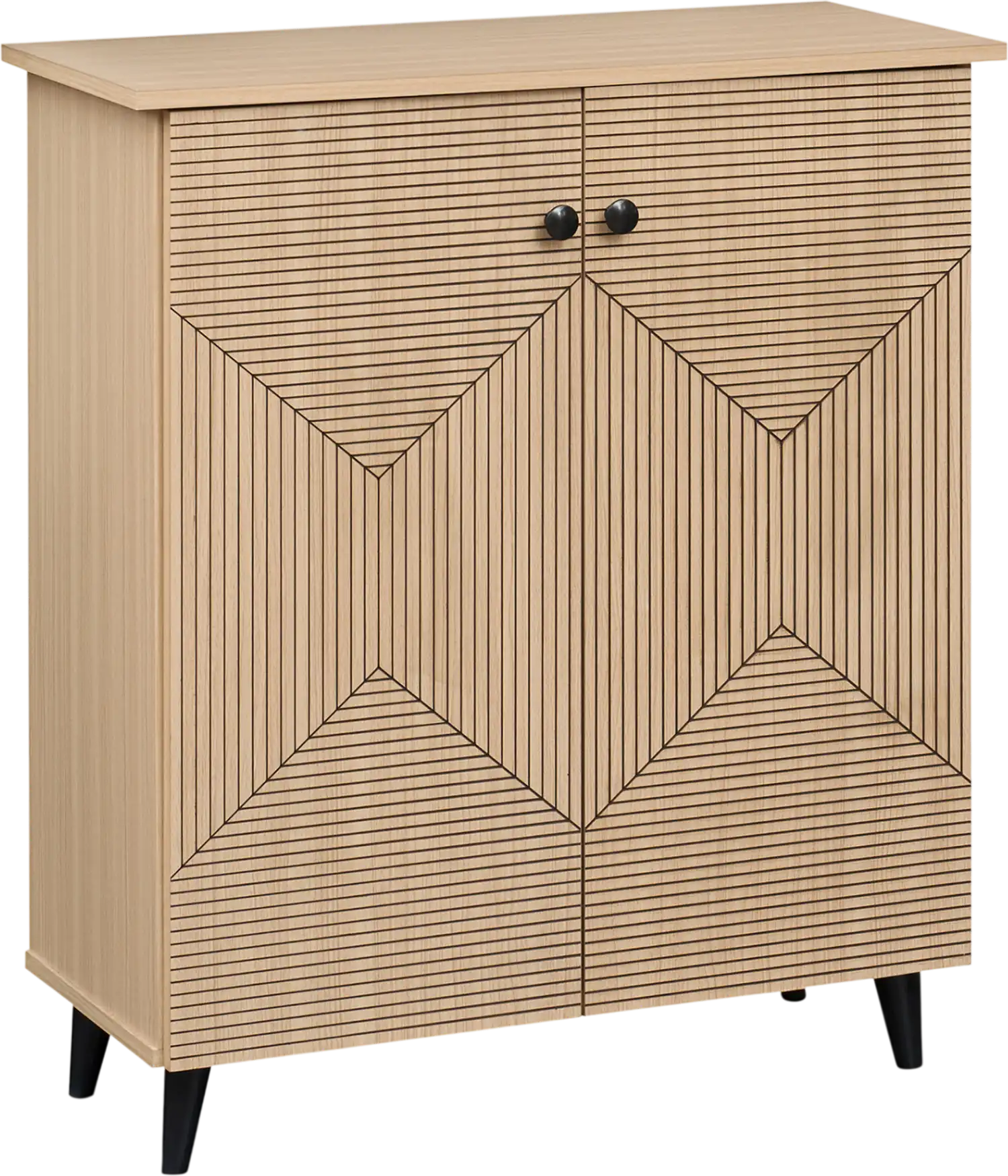 Costway 2-Door Geometric Shoe Storage Cabinet 70018157 New