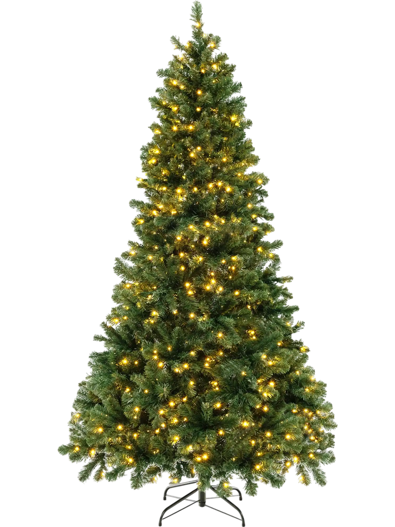 Costway Hinged Christmas Tree PVC Branch Tips Warm White LED Lights 23645871 New