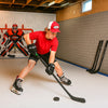 Hockey flooring tiles for training, featuring a self-lubricating surface and non-slip bottom, ideal for indoor practice.