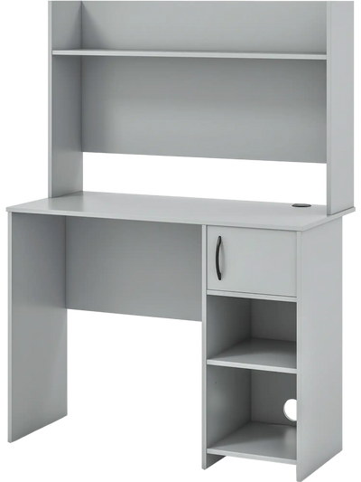Costway Home Office Computer Desk with Raised Display Shelf & 2 Open Shelves 79582431 New