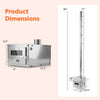 Portable wood burning stove with 7 chimney pipes, featuring a compact design and adjustable airflow for outdoor cooking.