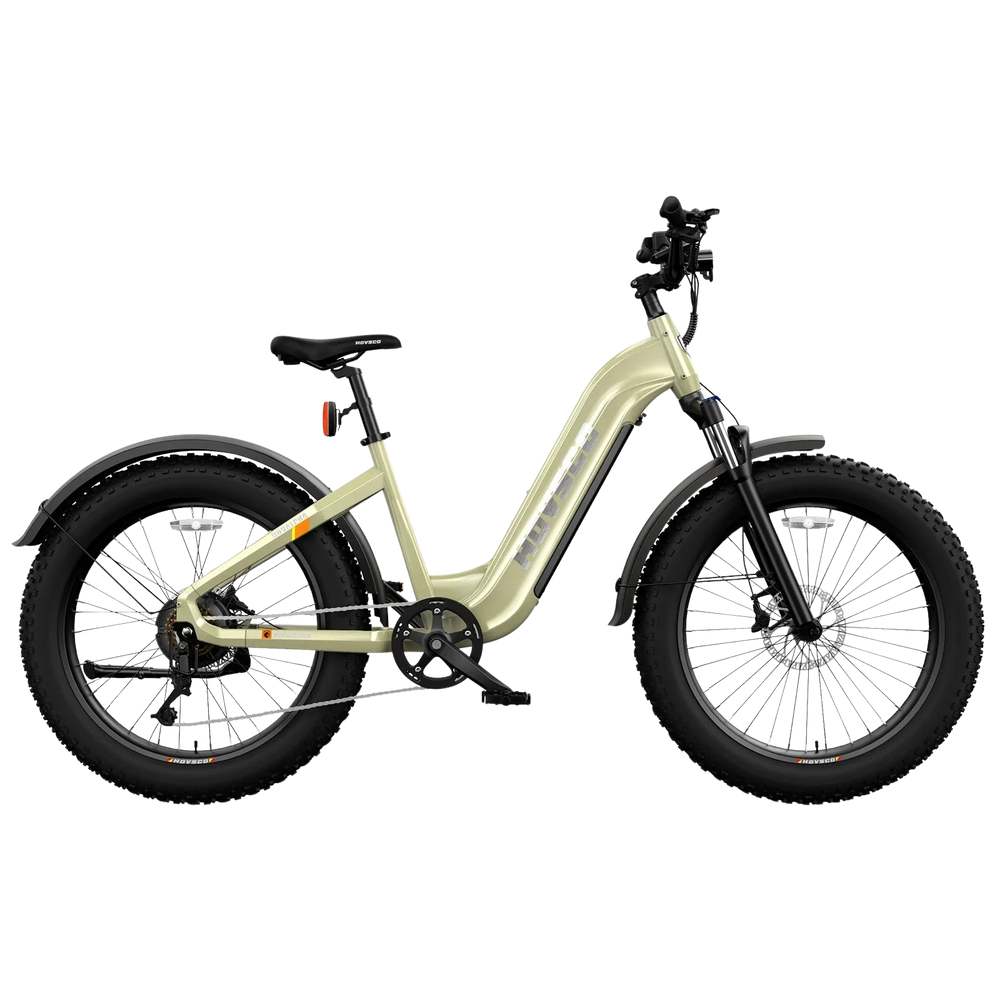 Hovsco HovAlpha Step Thru Fat Tire Electric Bicycle 7 Speed 26" 750W Motor 28 MPH 80 Mile Range 48V 20Ah Lithium Battery New