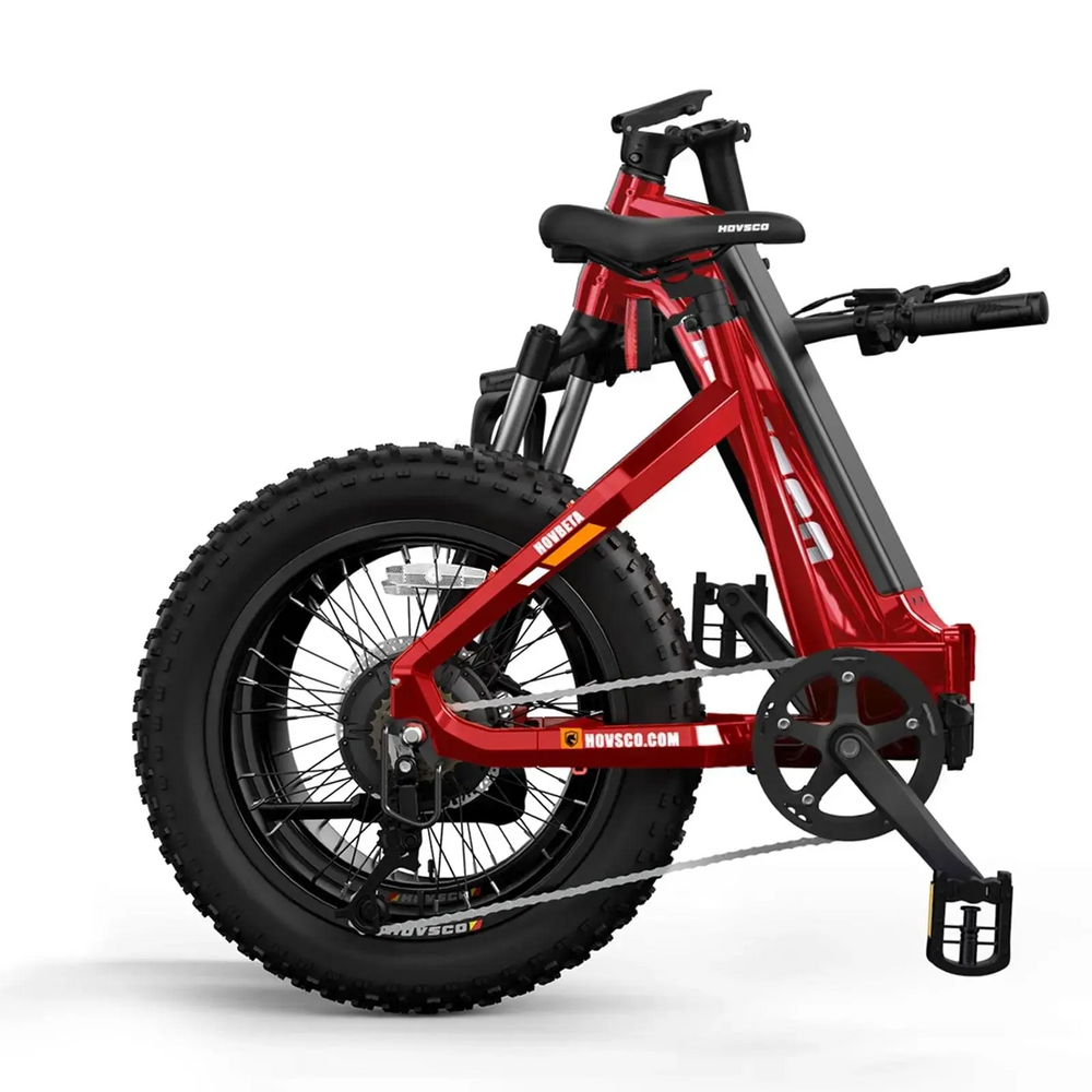 Hovsco HovBeta Foldable Fat Tire Electric Bicycle 7 Speed 20" 750W Motor 28 MPH 60 Mile Range 48V 15Ah Lithium Battery New