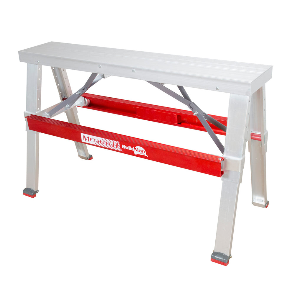 Metaltech BuildMan Drywall Bench 18"-30" Adjustable Height Aluminum New