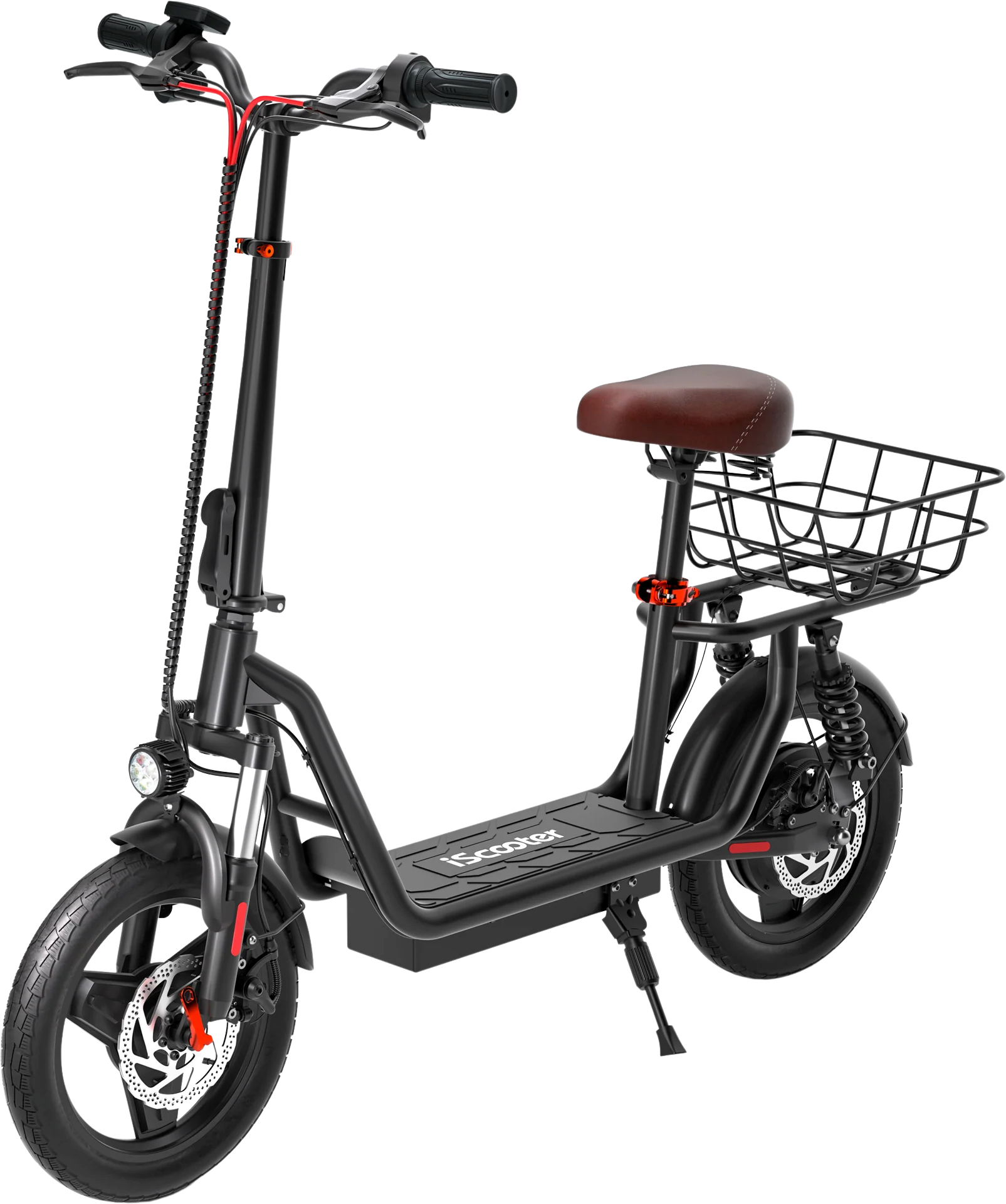 iScooter i14 Foldable Electric Scooter 34 Mile Range 28 MPH 800W 54.6V with Seat and Basket New