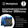 Westinghouse iGen5000DFcv 3900W/5000W Generator Dual Fuel Inverter 30 Amp with CO Sensor New