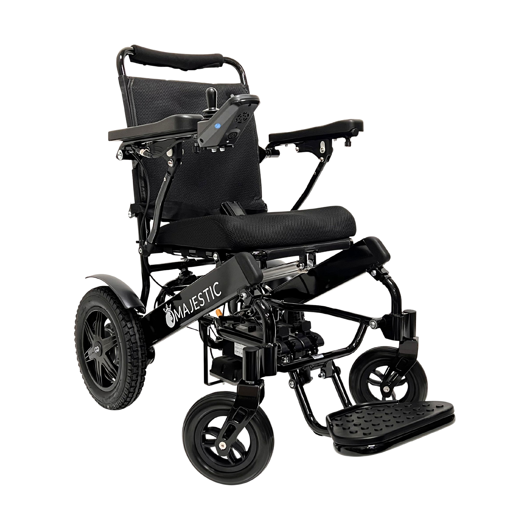 ComfyGO IQ-9000 Non-Recline Majestic Remote Controlled Travel Manual Folding Electric Wheelchair New