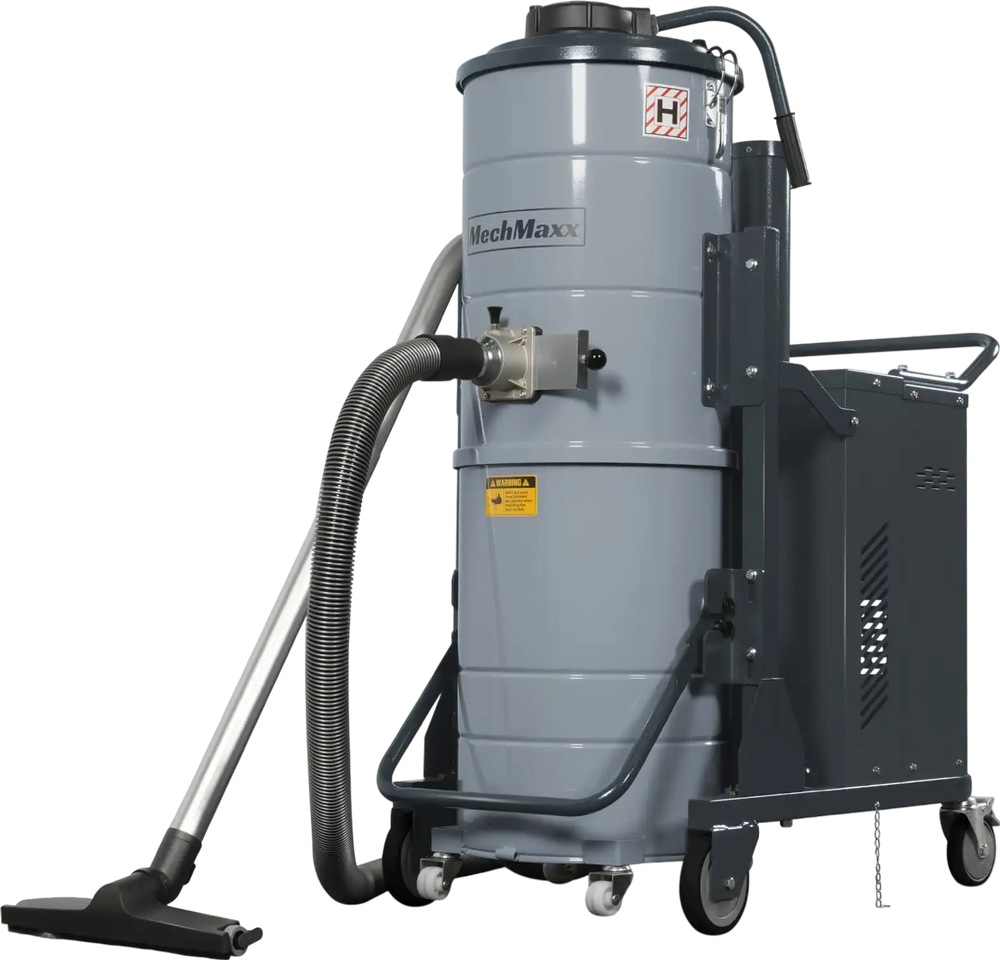 Industrial Wet/Dry Vacuum Cleaner with HEPA Filter Continuous Duty 8.6 HP 364 CFM 26.4 Gallon - 480V 3Phase,  IVB480