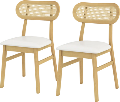 Costway Mid Century Wood Dining Chairs Set of 2 Dining Room 16348279 New