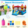 Inflatable 3-in-1 kids bouncer with slide, featuring a large jumping area and mesh walls for safety, perfect for.