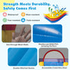 3-in-1 kids bouncer with slide featuring reinforced 500D PVC surface and mesh walls for safe outdoor fun.