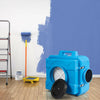 Industrial air scrubber with HEPA filter, blue housing, and removable dust cover, ideal for odor elimination in large.