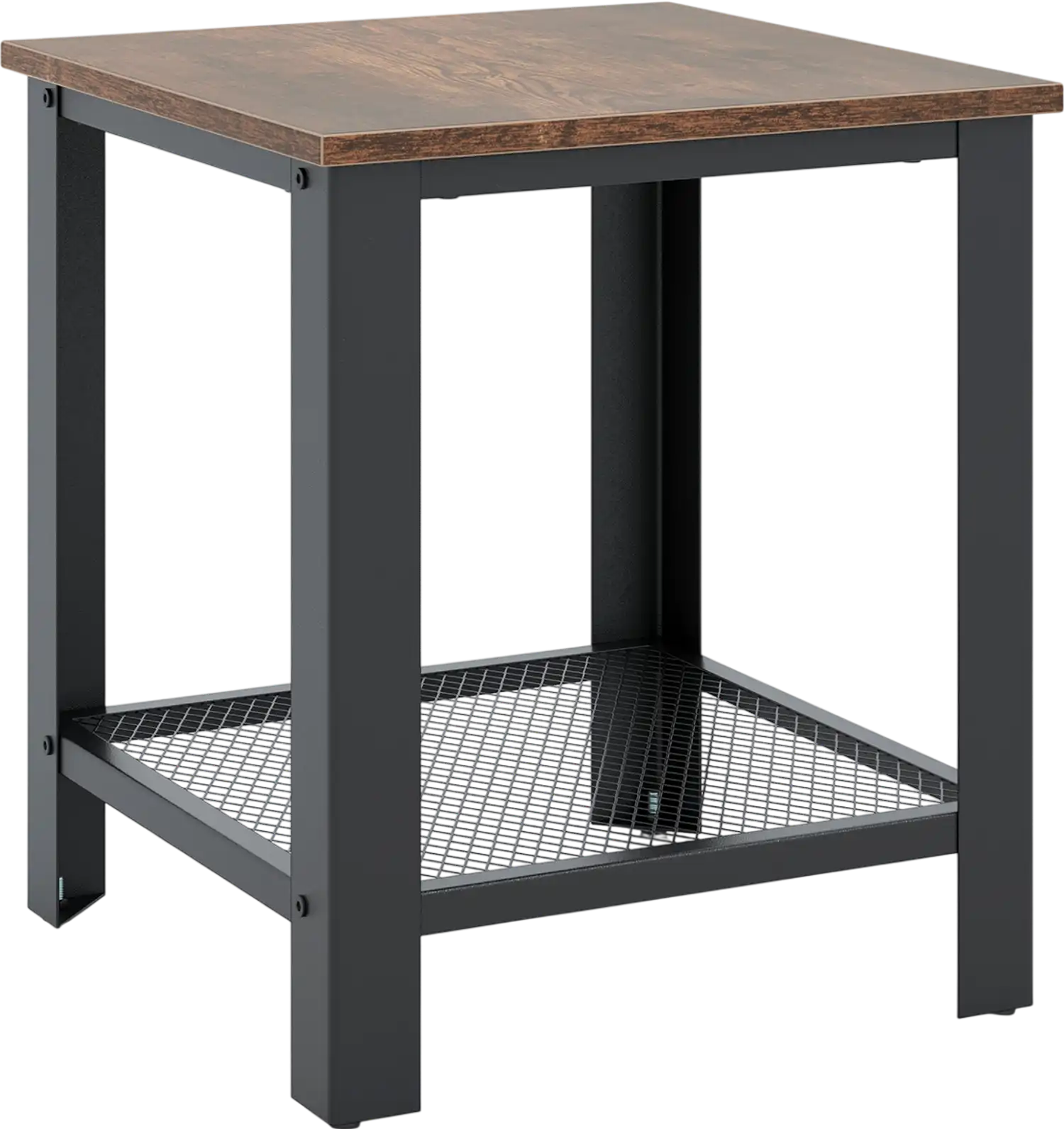 Costway 2-Tier Industrial End Table Storage Shelf Small Space 04167829 New