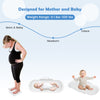 Infant scale with detachable tray, measuring weight and height, supports up to 330 lbs, ideal for baby and adult use.