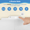 Infant scale with detachable tray showing unit switch feature, measuring weight in 5 precise units for easy tracking.
