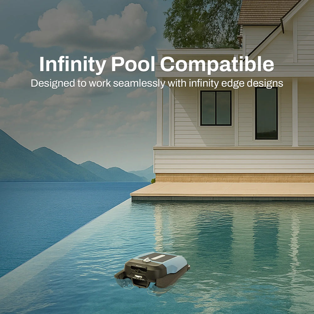 Instapark Betta Flex Robotic Pool Skimmer Solar-Powered Cordless 2,400 sq. ft. Coverage New