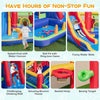 9-in-1 inflatable bounce castle featuring a water slide, splash pool, and ball pit for fun outdoor play.
