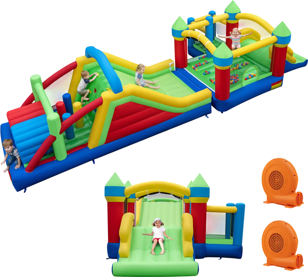 Inflatable Bounce House Blow up Jumping Bouncer with 750W Blowers