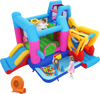 Inflatable Bounce House 8-in-1 Excavator Themed Kids Bouncer with 750W Blower