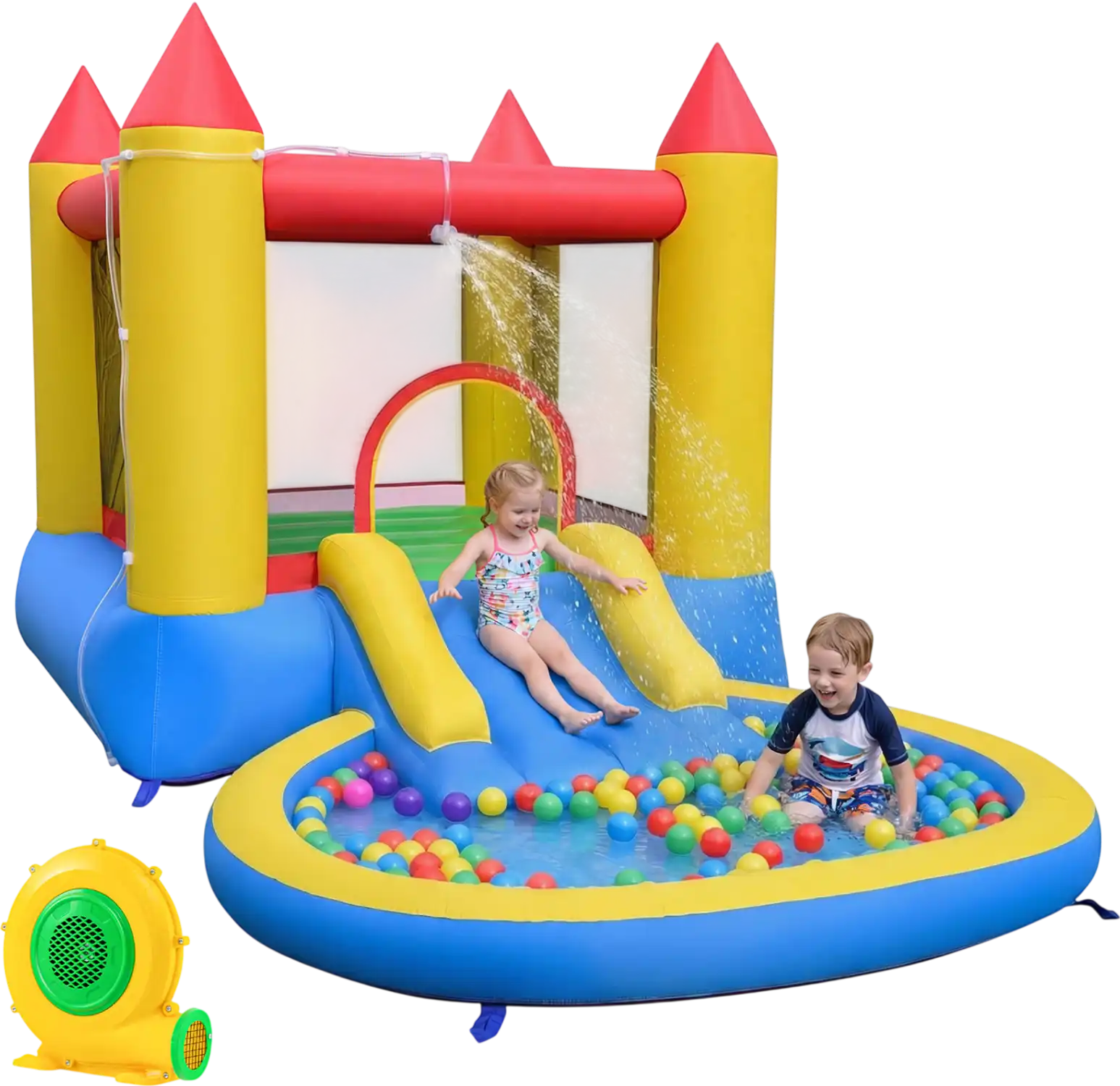 Costway Inflatable Bounce House Water Slide w/ 370W Blower 76337038 New