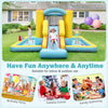 Inflatable bounce house with slide and tunnel, made of durable oxford fabric, perfect for birthday parties and family.