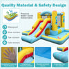 Inflatable bounce house with slide and tunnel, made of durable 840D+420D oxford fabric, perfect for kids' parties.