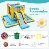Inflatable Bounce House with slide and tunnel, made of durable oxford fabric, includes 50 ocean balls and accessories.