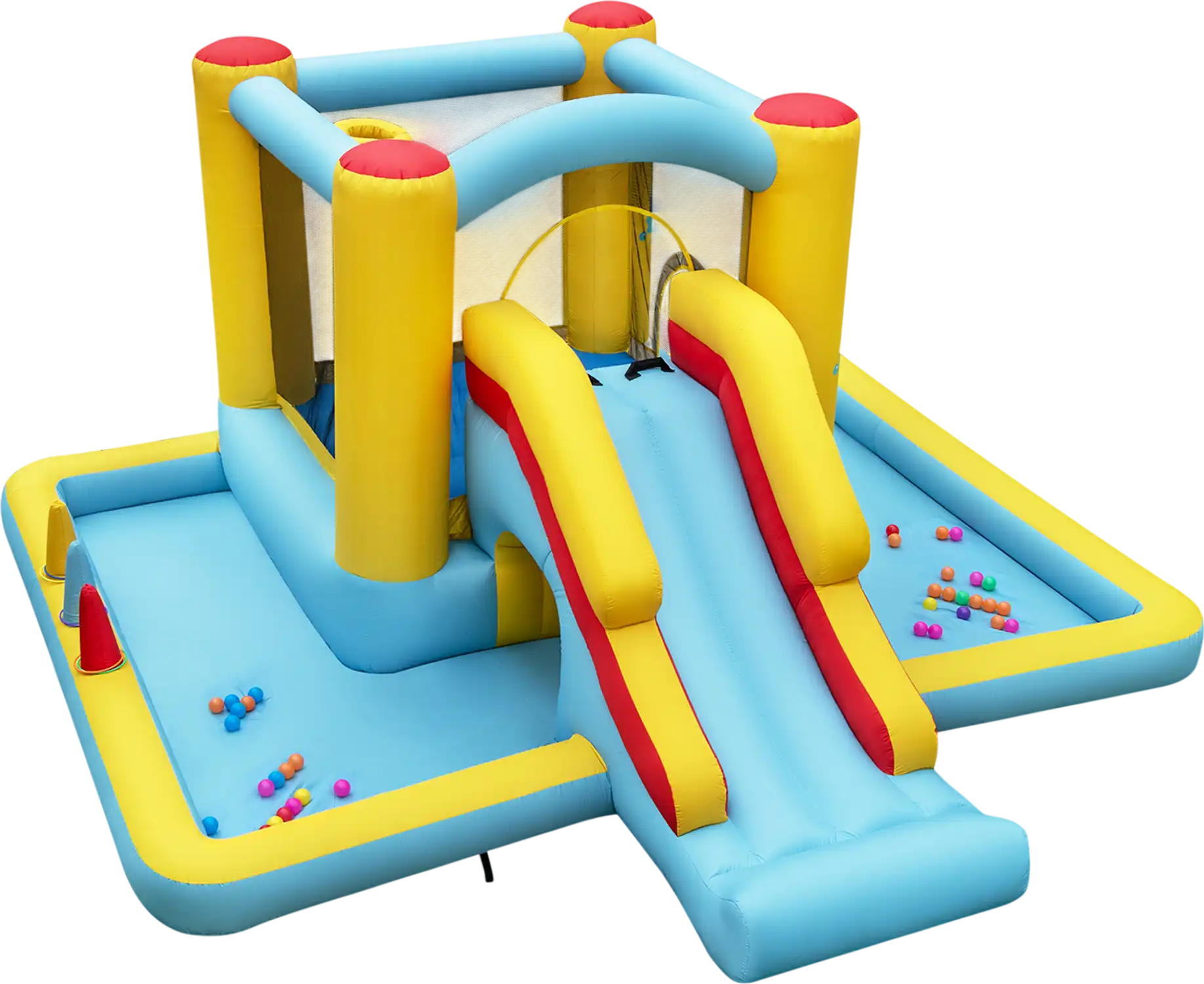 Costway 7-in-1 Inflatable Bounce House Bouncy Castle Slide Tunnel 31486259 New