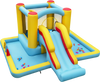 Inflatable Bounce House 7-in-1 Bouncy Castle with Slide and Tunnel without Blower