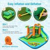 Inflatable water slide park featuring trampoline, climbing wall, and splash pool, made of durable oxford cloth for.